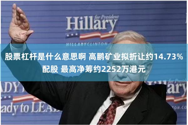 股票杠杆是什么意思啊 高鹏矿业拟折让约14.73%配股 最高净筹约2252万港元
